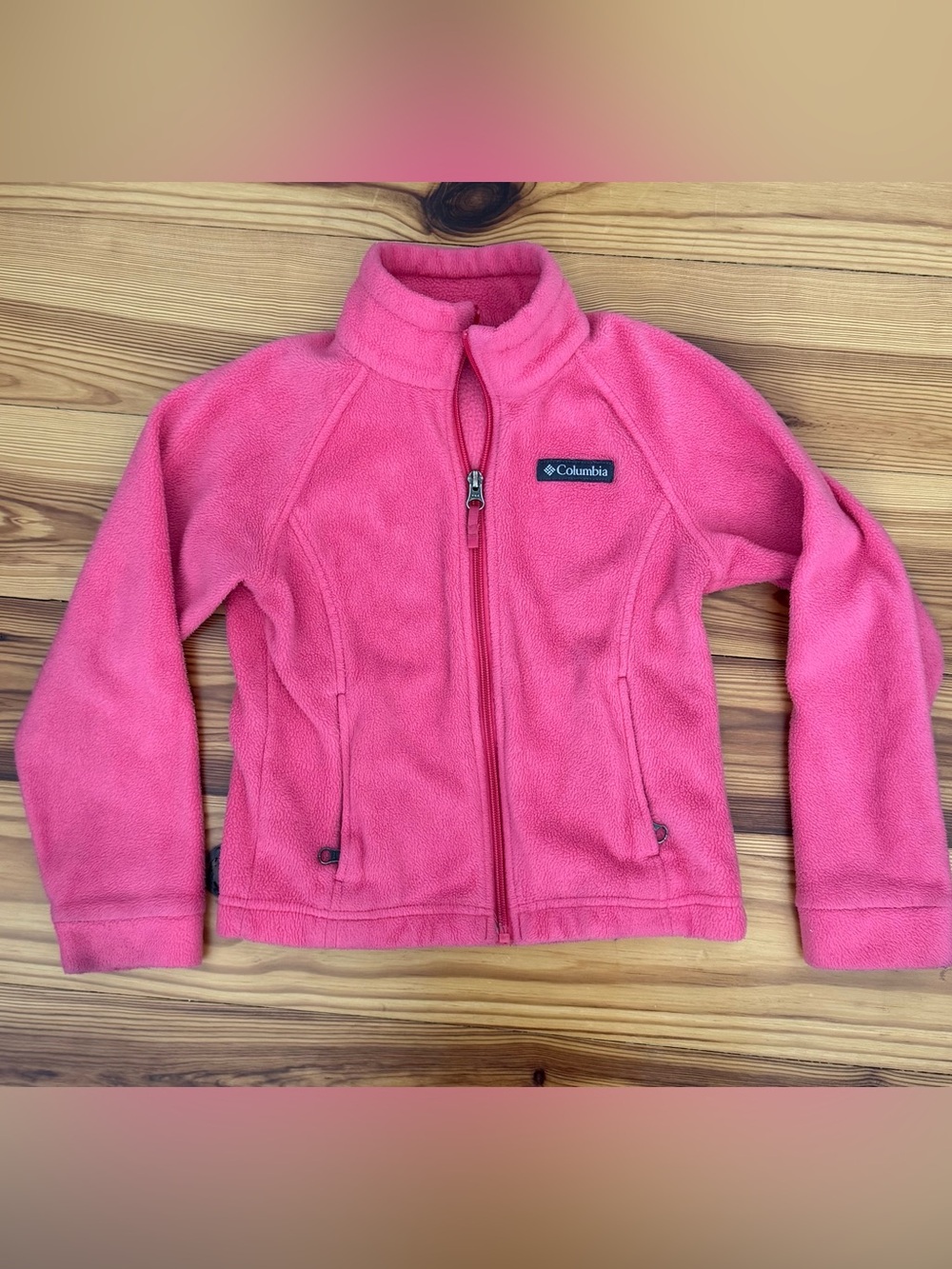 Columbia Kids Pink Full-Zip Fleece Jacket size XS (6-6x)